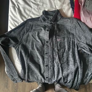 thick button down shirt